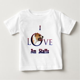 American Staffordshire Terrier I Liebe Baby T-shirt