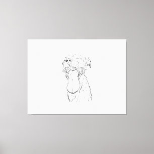 American Staffordshire Terrier Illustration Leinwanddruck
