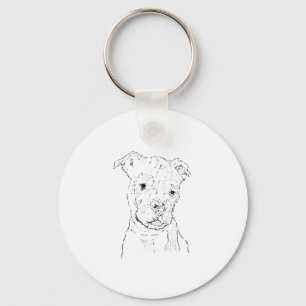 American Staffordshire Terrier Illustration Schlüsselanhänger