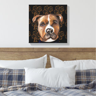AMERICAN STAFFORDSHIRE TERRIER LEINWANDDRUCK