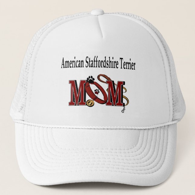 American Staffordshire Terrier Mama Hat Truckerkappe (Vorderseite)