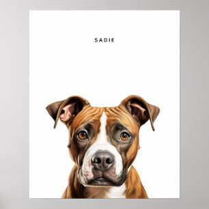 American Staffordshire Terrier Personalisiert Prin Poster