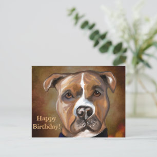 AMERICAN STAFFORDSHIRE TERRIER  POSTKARTE