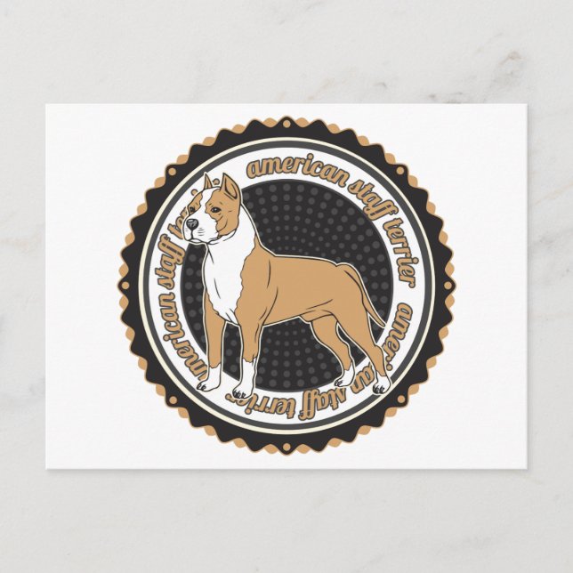 American Staffordshire Terrier Postkarte (Vorderseite)
