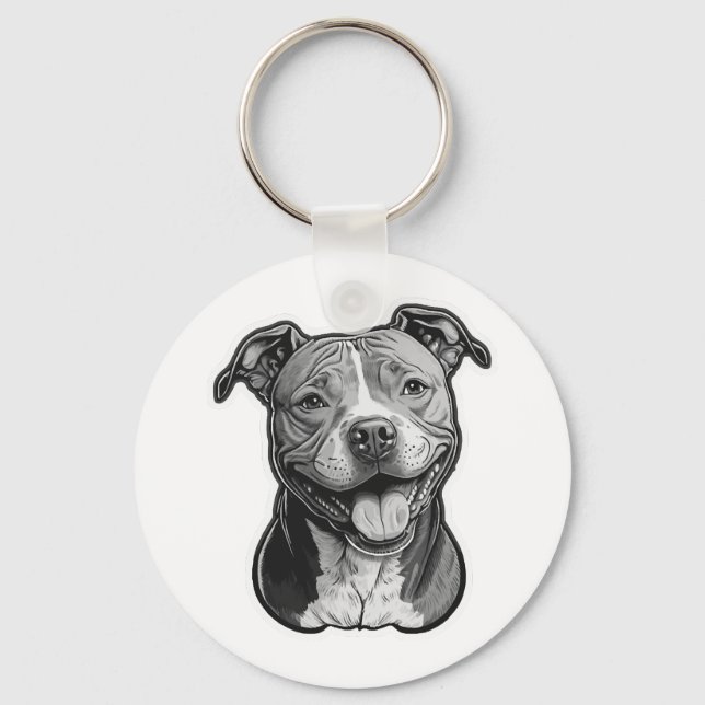 American Staffordshire Terrier Schlüsselanhänger (Vorderseite)