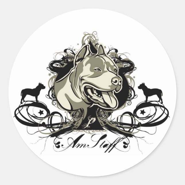 American Staffordshire Terrier Stickers (Vorderseite)