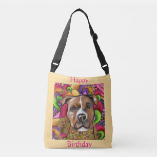 AMERICAN STAFFORDSHIRE TERRIER TRAGETASCHEN MIT LANGEN TRÄGERN