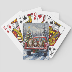 American Staffordshire Terrier Weihnachten Roter L Spielkarten