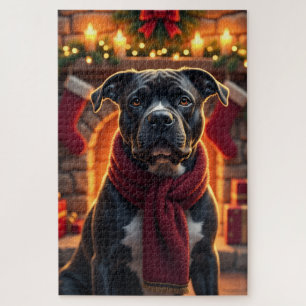 American Staffordshire Terrier Weihnachtskunst