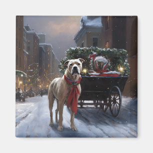 American Staffordshire Weihnachtsfeiertage Magnet