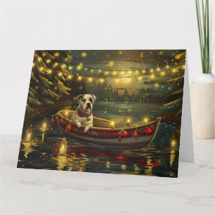 American Staffordshire Weihnachtsfestreise Karte