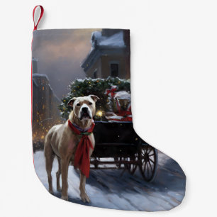 American Staffordshire Weihnachtsfestzeit Kleiner Weihnachtsstrumpf