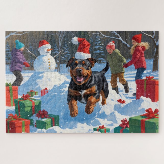 American Staffordshire Weihnachtsschnee (Horizontal)
