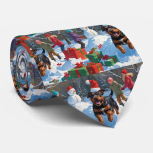 American Staffordshire Weihnachtsschnee Krawatte