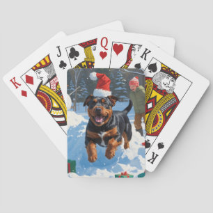 American Staffordshire Weihnachtsschnee Spielkarten