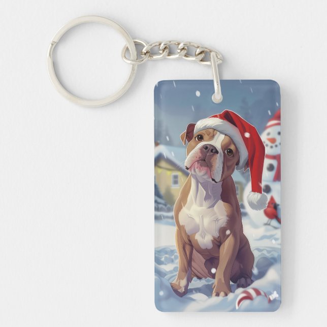 American Staffordshire Winter Wonderland Noël (Devant)