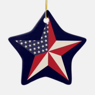 American Star-Ornament Keramikornament
