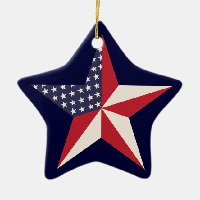 American Star-Ornament Keramikornament (Vorne)