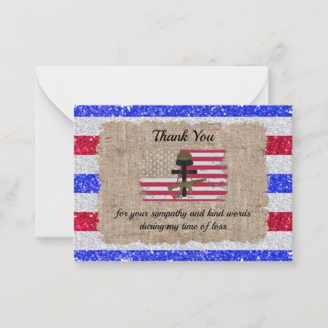 American Strip Dankeschön Card Mitteilungskarte (Vorderseite)