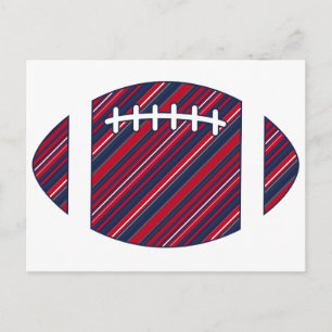 American Striped Football Postkarte