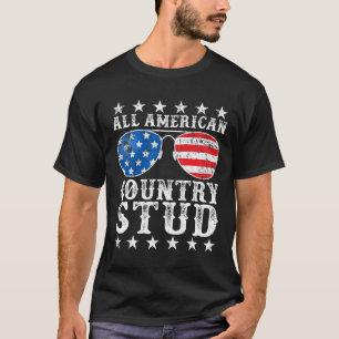 American Stud Boy Land 4. Juli USA Flagge Gif T-Shirt