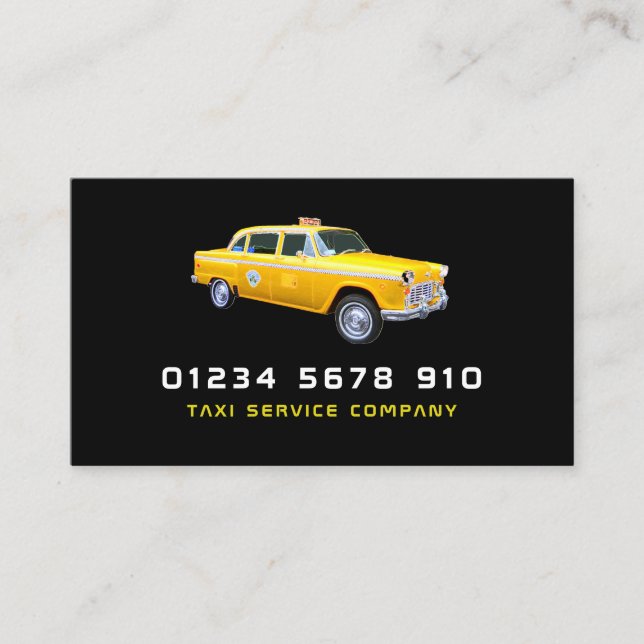 American Style Taxi Cab, Preisliste Visitenkarte (Vorderseite)