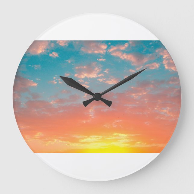 American Sunset (74) Große Wanduhr (Vorderseite)
