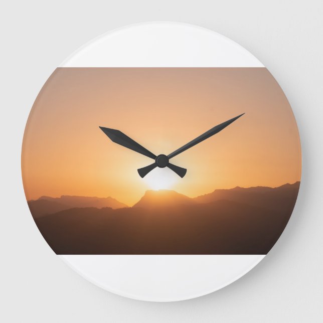 American Sunset (75) Große Wanduhr (Vorderseite)