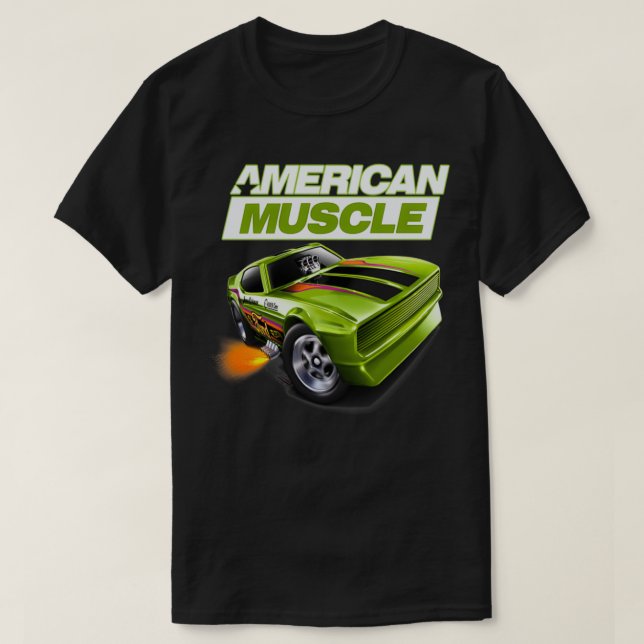 American Super Sport Super Car Gasser Race Car 9 T-Shirt (Design vorne)