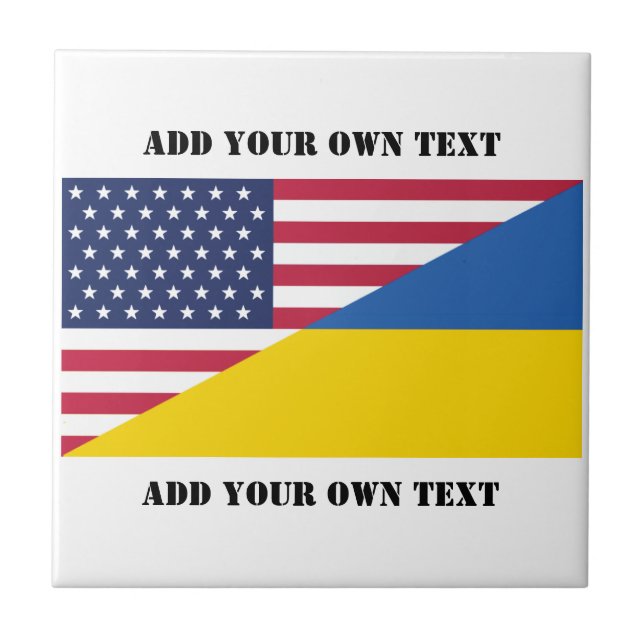 American support towards Ukraine Throw Pillow Fliese (Vorderseite)