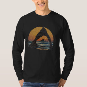 American Surf Beach Sonnenuntergänge Landschaft Re T-Shirt