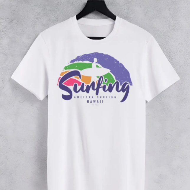 American Surfing Hawaii T - Shirt (Von Creator hochgeladen)