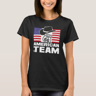 American TEAM Black Frau T-Shirt