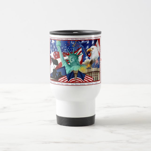 American Themed Travel Mug Template Reisebecher (Mittel)