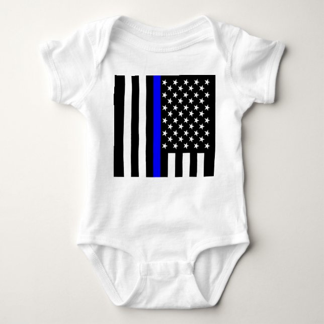 American Thin Blue Line Baby Strampler (Vorderseite)