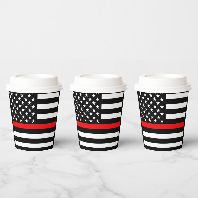 American Thin Red Line Grafik-Dekoration Pappbecher (Multi)