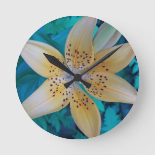 American Tiger Lily Runde Wanduhr