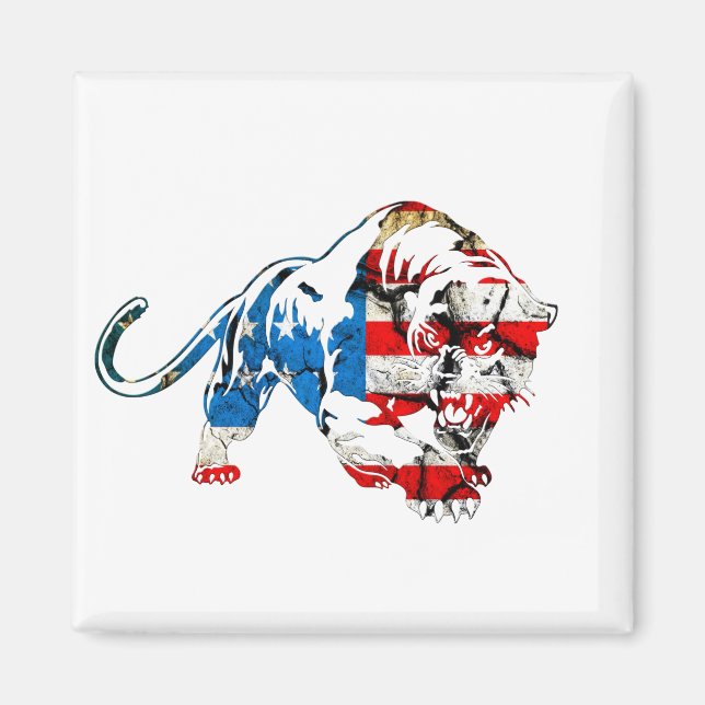 American Tiger Magnet (Vorne)