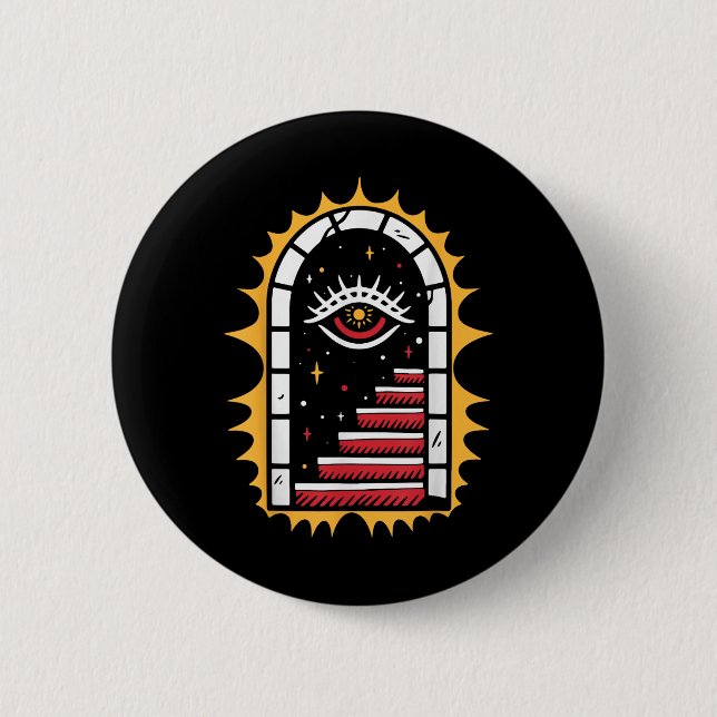 American Traditional Old School Tattoo Flash Tinte Button (Vorderseite)
