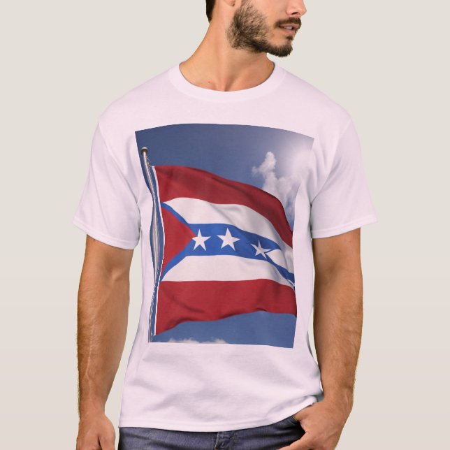 American Traditional Tattoo T - Shirt mit US Flag (Vorderseite)