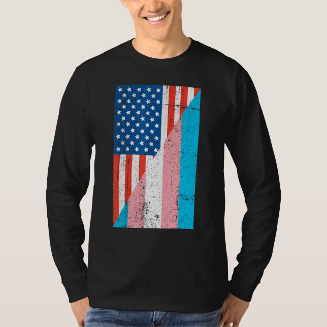 American Transgender Flag Transgender T-Shirt (Vorderseite)