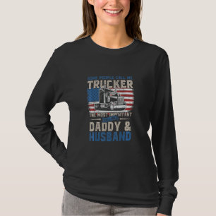 American Trucker Daddy Husband Pater Us Flag 4. T-Shirt