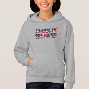 American Trucker Lettres Drapeau Patriotic Road