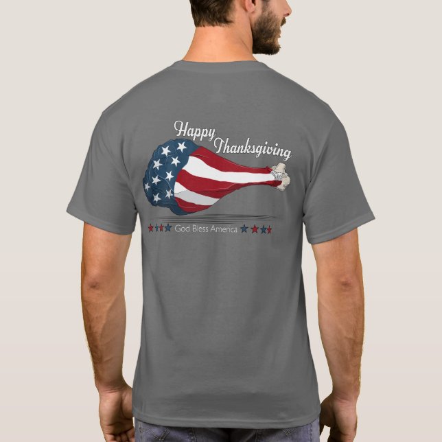 American Turkey Leg Erntedank Holiday T-Shirt (Rückseite)
