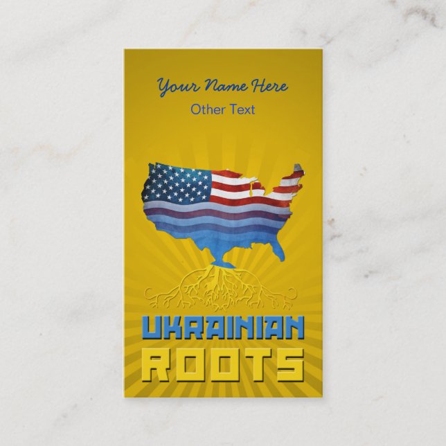 American Ukrainian Roots Business Cards Visitenkarte (Vorderseite)