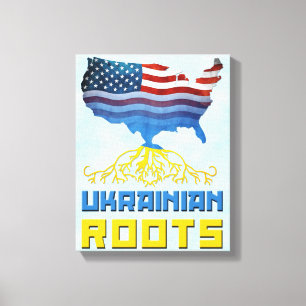 American Ukrainian Roots Canvas Print Leinwanddruck