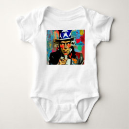 American Uncle Sam Baby Strampler