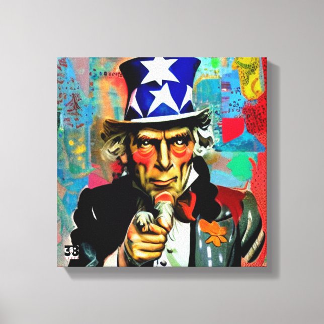 American Uncle Sam Leinwanddruck (Vorderseite)