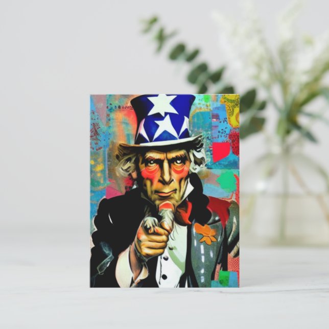 American Uncle Sam Mitteilungskarte (Stehend Vorderseite)