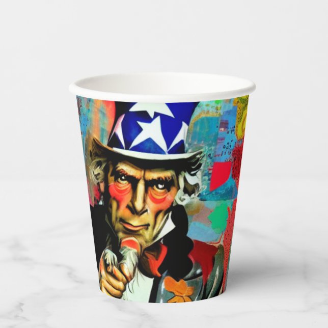 American Uncle Sam Pappbecher (Vorderseite)